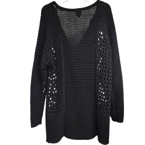 CAbi 6411 Beachcomber Black Knit Sweater L - Picture 5 of 10